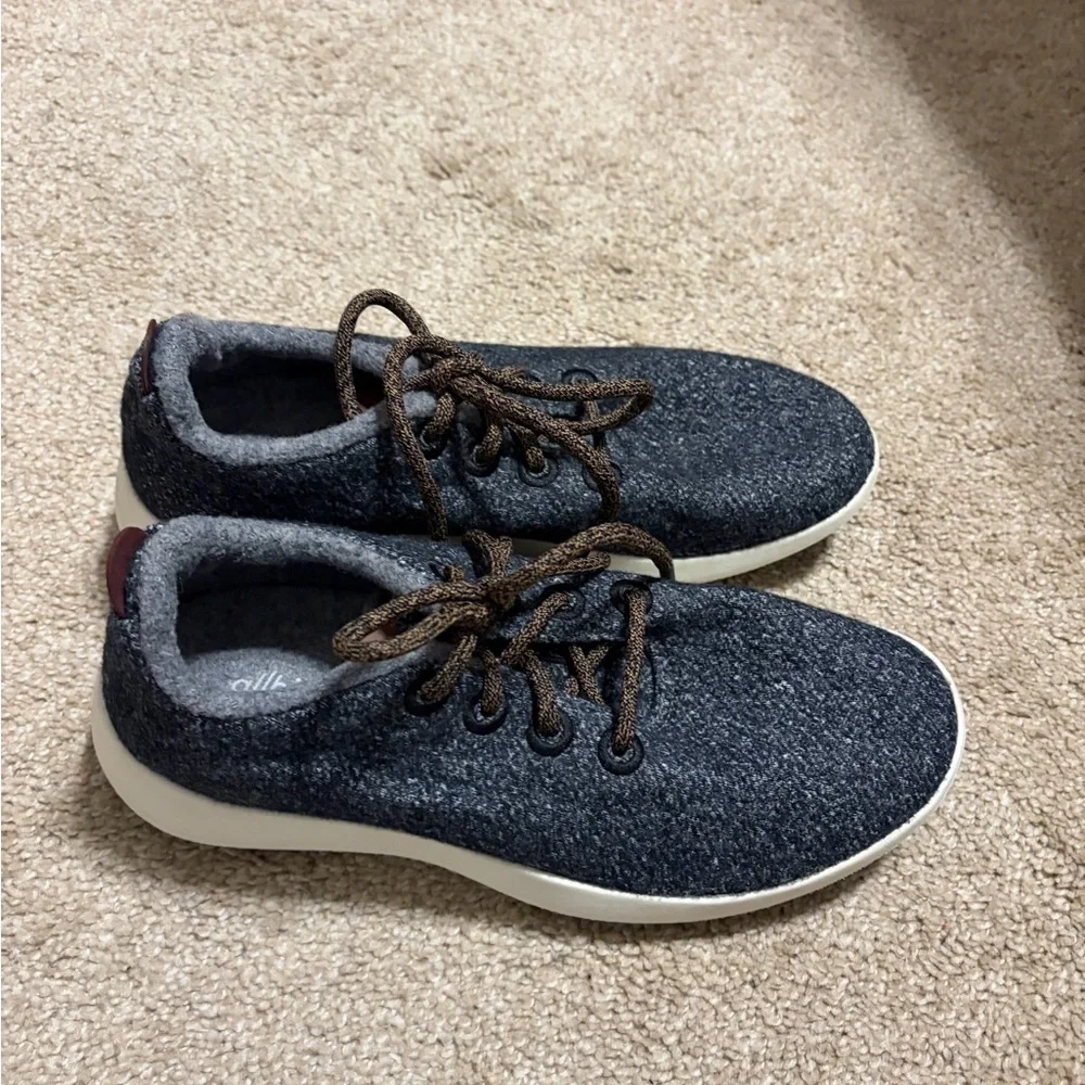 Allbirds Mizzles Fuji Charcoal Gray Wool Runner Sneakers Womens Size 9 Casual